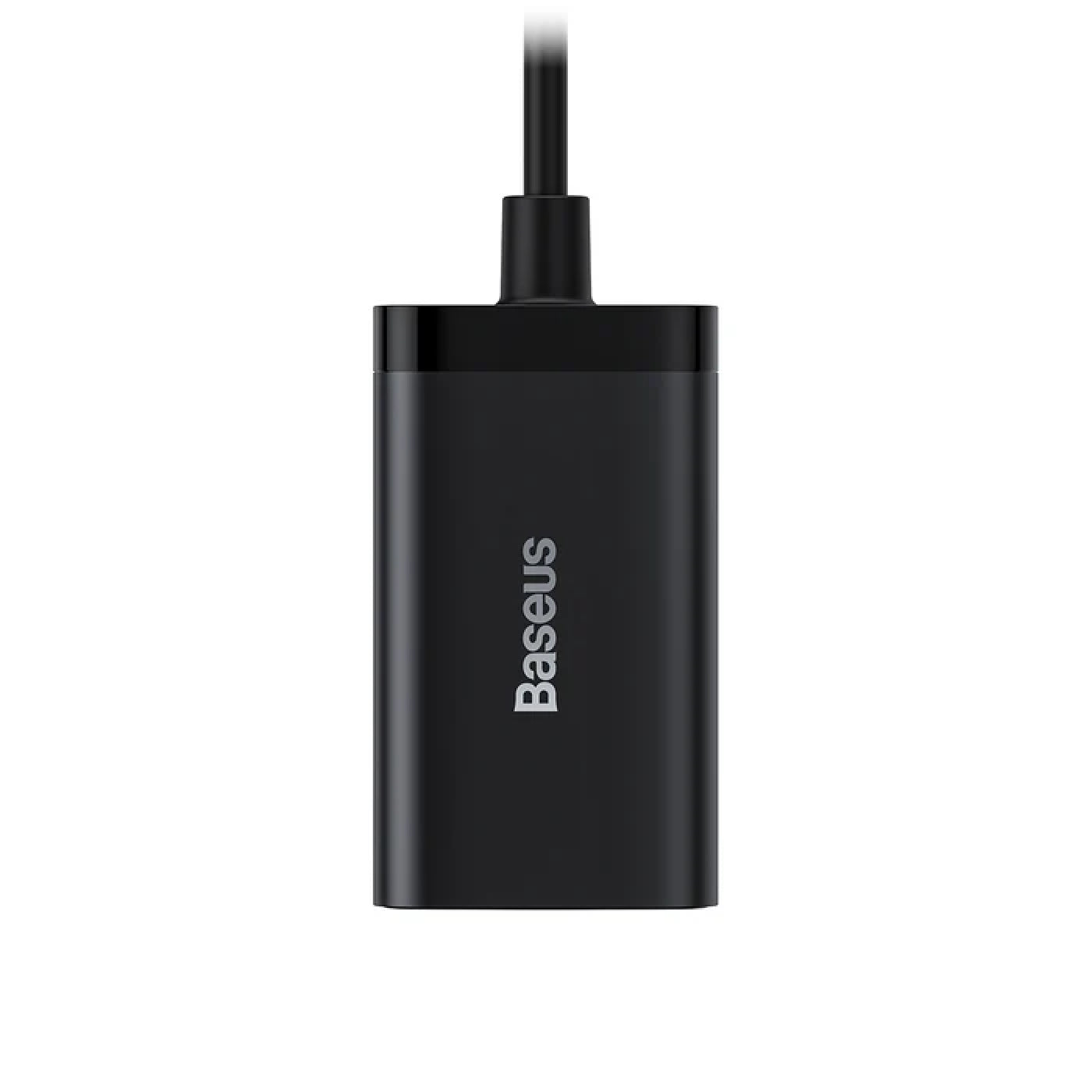 Baseus GaN3 Pro 65W Snellader, [2USB-C + 2USB], Laptop/MacBook/smartphone, 100W USB-C Kabel 5A 1M, Zwart