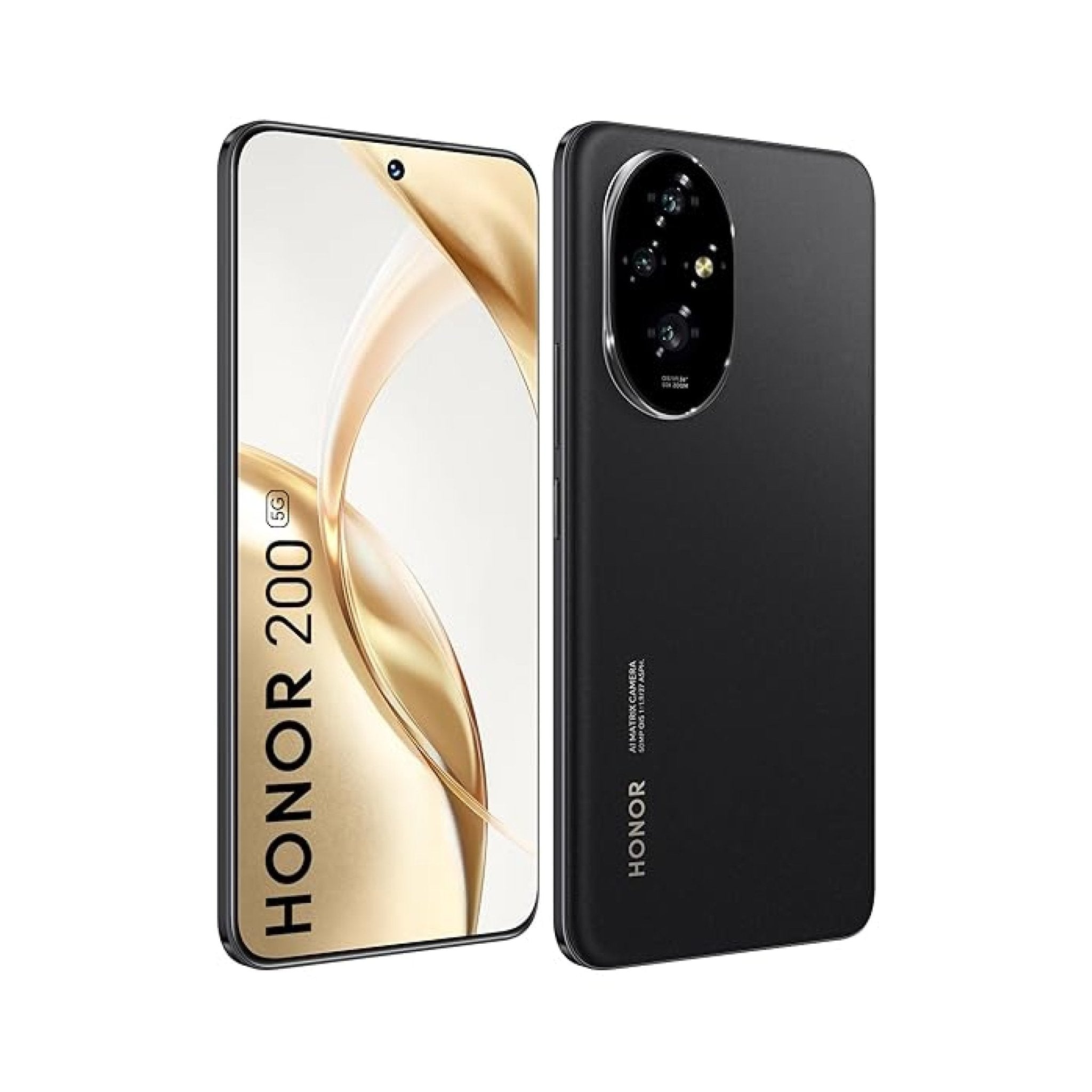 HONOR 200 5G | 8GB+256GB, 6,7 inch AMOLED scherm, 5200 mAh batterij, 50MP drievoudige hoofdcamera, oogbeschermingsscherm, Android, Zwart - 7CHOCO - 6936520843893