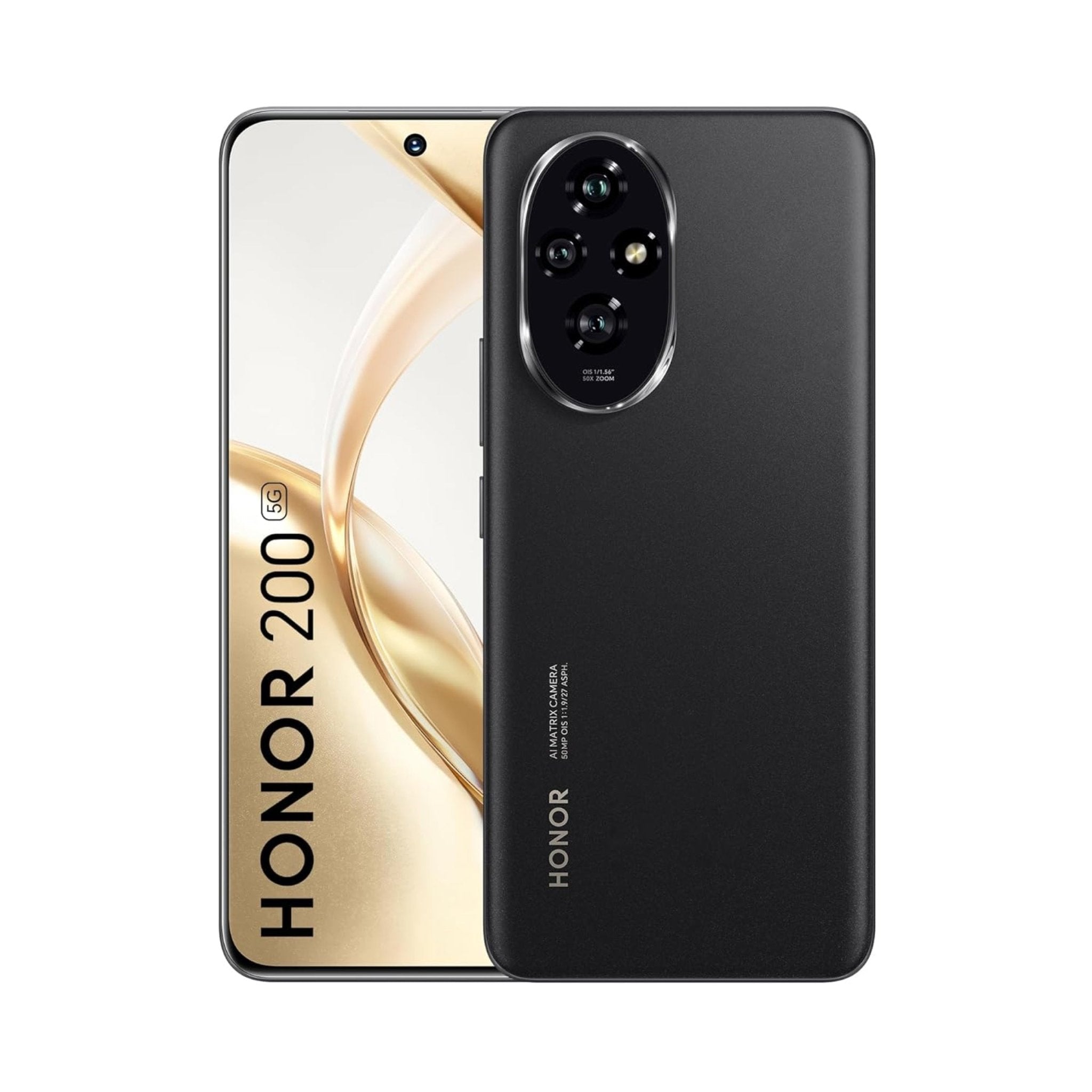 HONOR 200 5G | 8GB+256GB, 6,7 inch AMOLED scherm, 5200 mAh batterij, 50MP drievoudige hoofdcamera, oogbeschermingsscherm, Android, Zwart - 7CHOCO - 6936520843893