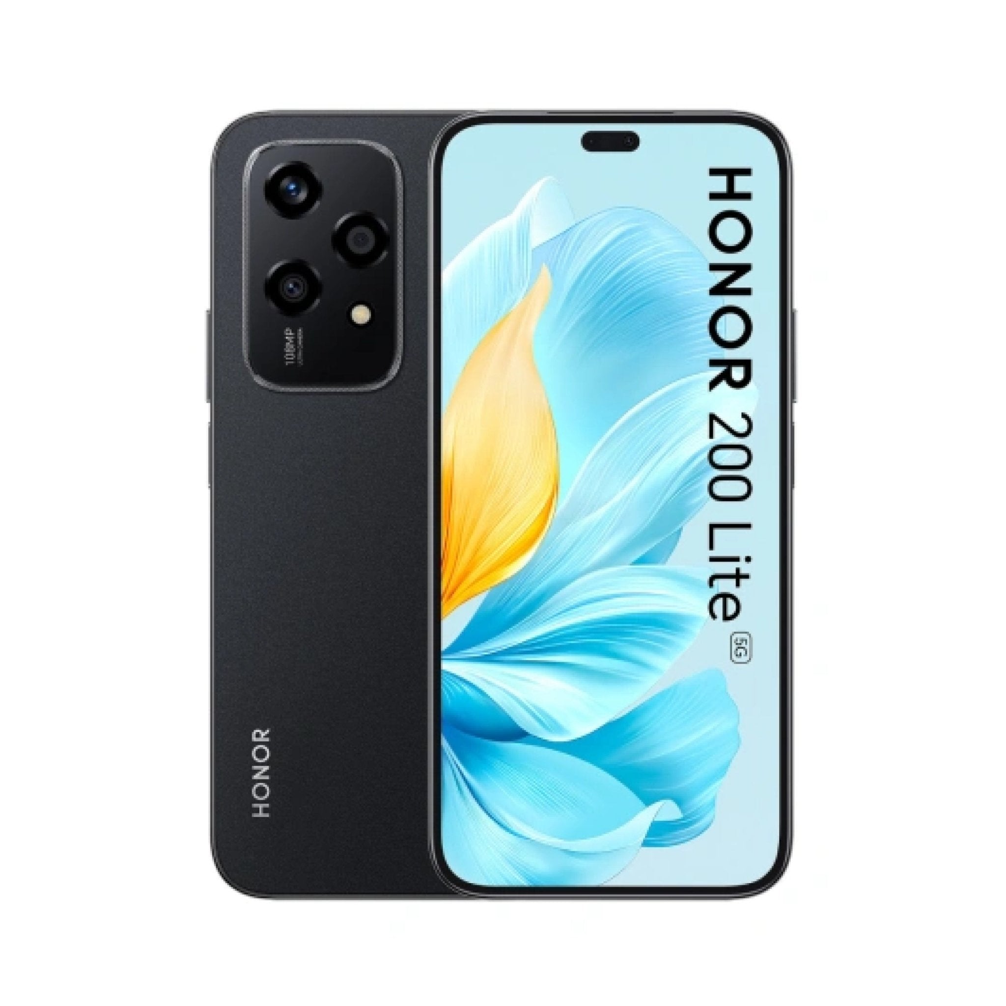 HONOR 200 Lite 5G | 8GB+256GB, 6,7 inch AMOLED scherm, 108MP drievoudige camera, Android, Zwart - 7CHOCO - 6936520841158