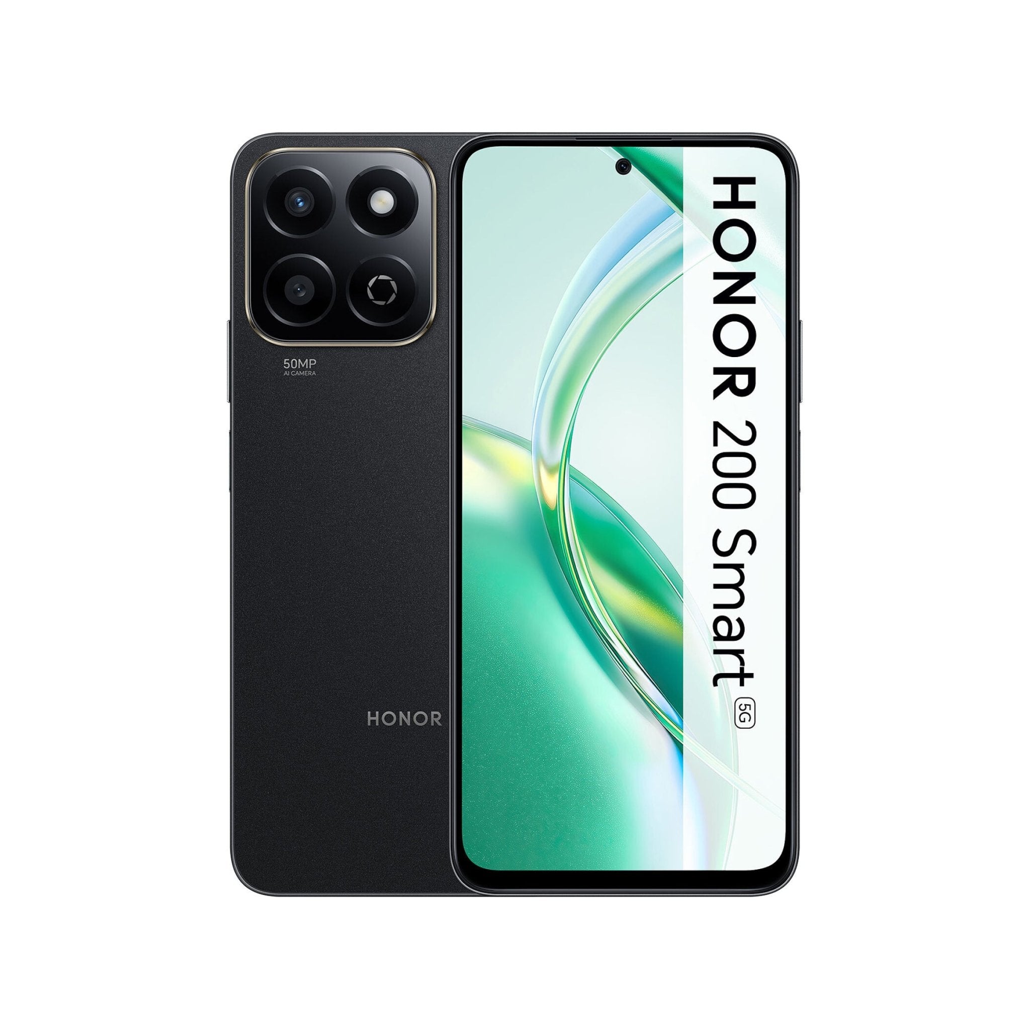 HONOR 200 Smart 5G | 4GB+256GB, 6,8 - inch valbestendig display, Android, 5200 mAh batterij, Dual SIM, Zwart - 7CHOCO - 6936520851157