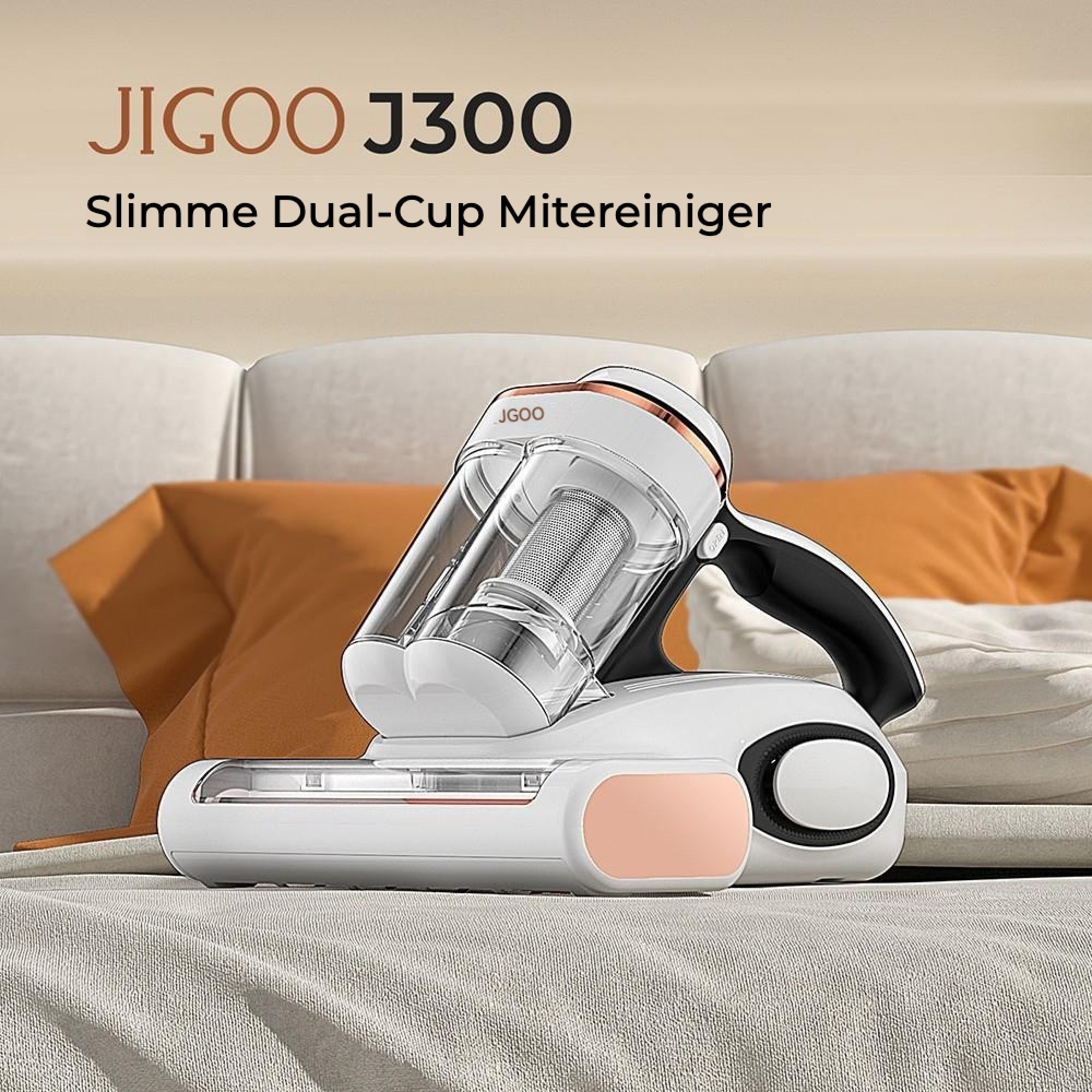 JIGOO J300 Anti - Mijt Stofzuiger | 500W, 99.9% Verwijdering, UV & Ultrasoon - 7CHOCO - 6976164030013